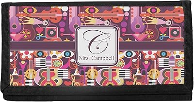 Abstract Music Canvas Checkbook Cover (Personalized)