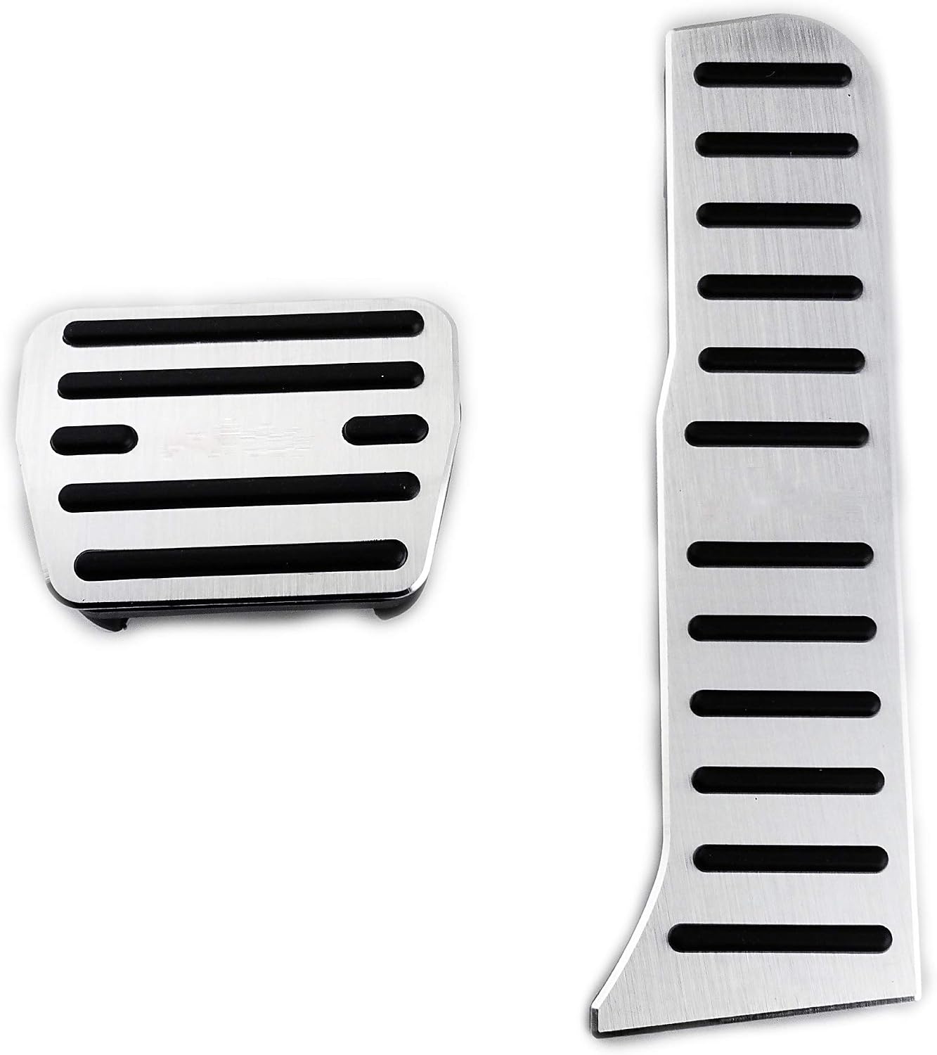 2PCS No Drill Aluminum Alloy Rubber Automatic File Car Fuel Brake Foot Pedal Covers for Q3 2013 8U
