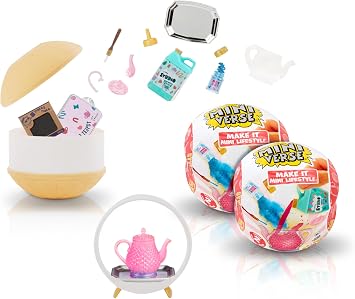 Make It Mini Lifestyle Series 2 2 Pack Mini Collectibles MGAs Miniverse, Mystery Blind Packaging, DIY, Crafts, Resin Play, Replica Items, Molds, Teapots, Teacups, Candles, Vase Collectors, 8+