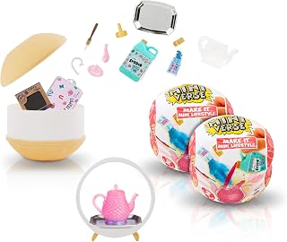 Make It Mini Lifestyle Series 2 (2 Pack) Mini Collectibles, Mystery Blind Packaging, DIY, Crafts, Resin Play, Replica Items, Molds, Teapots, Teacups, Candles, Vase Collectors, 8+