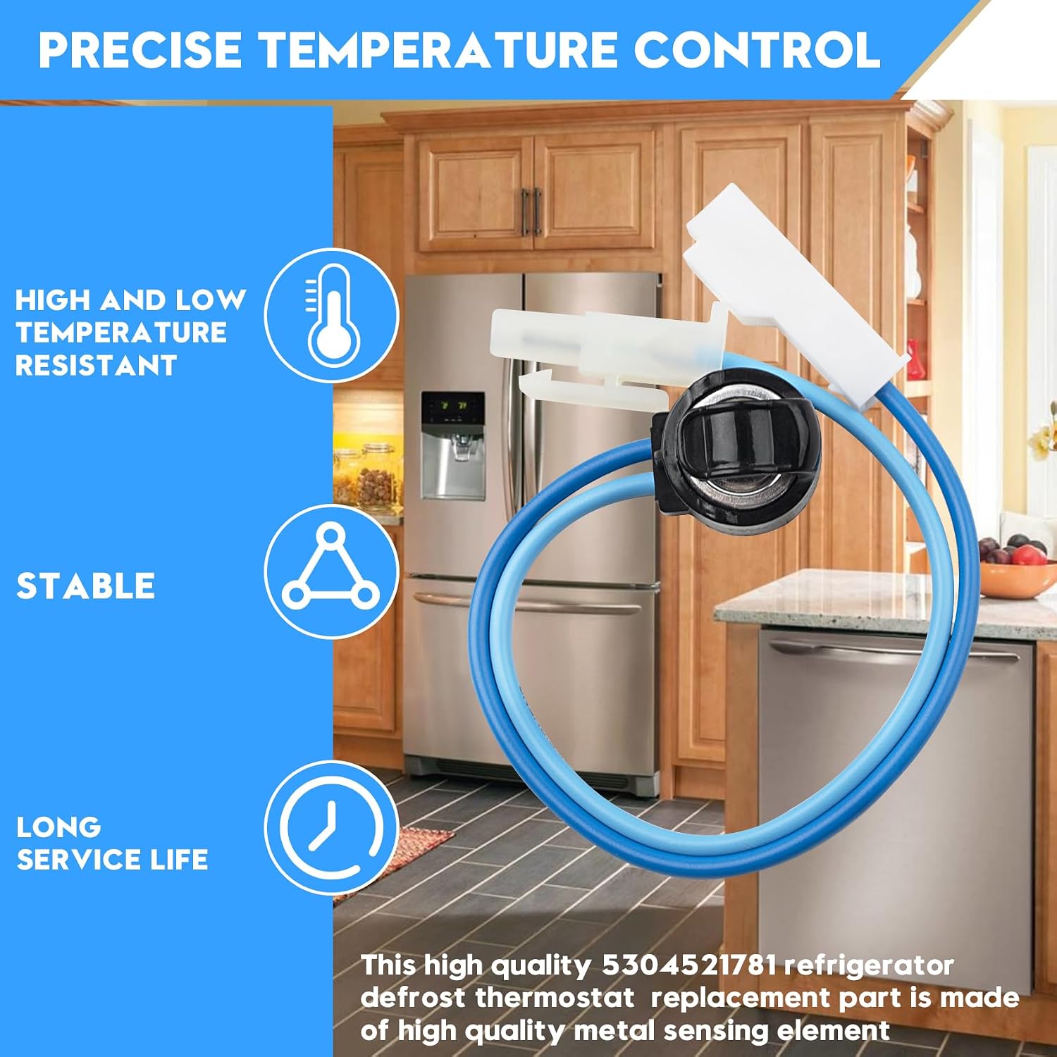 5304521781 Defrost Thermostat for Frigidaire brand Refrigerator