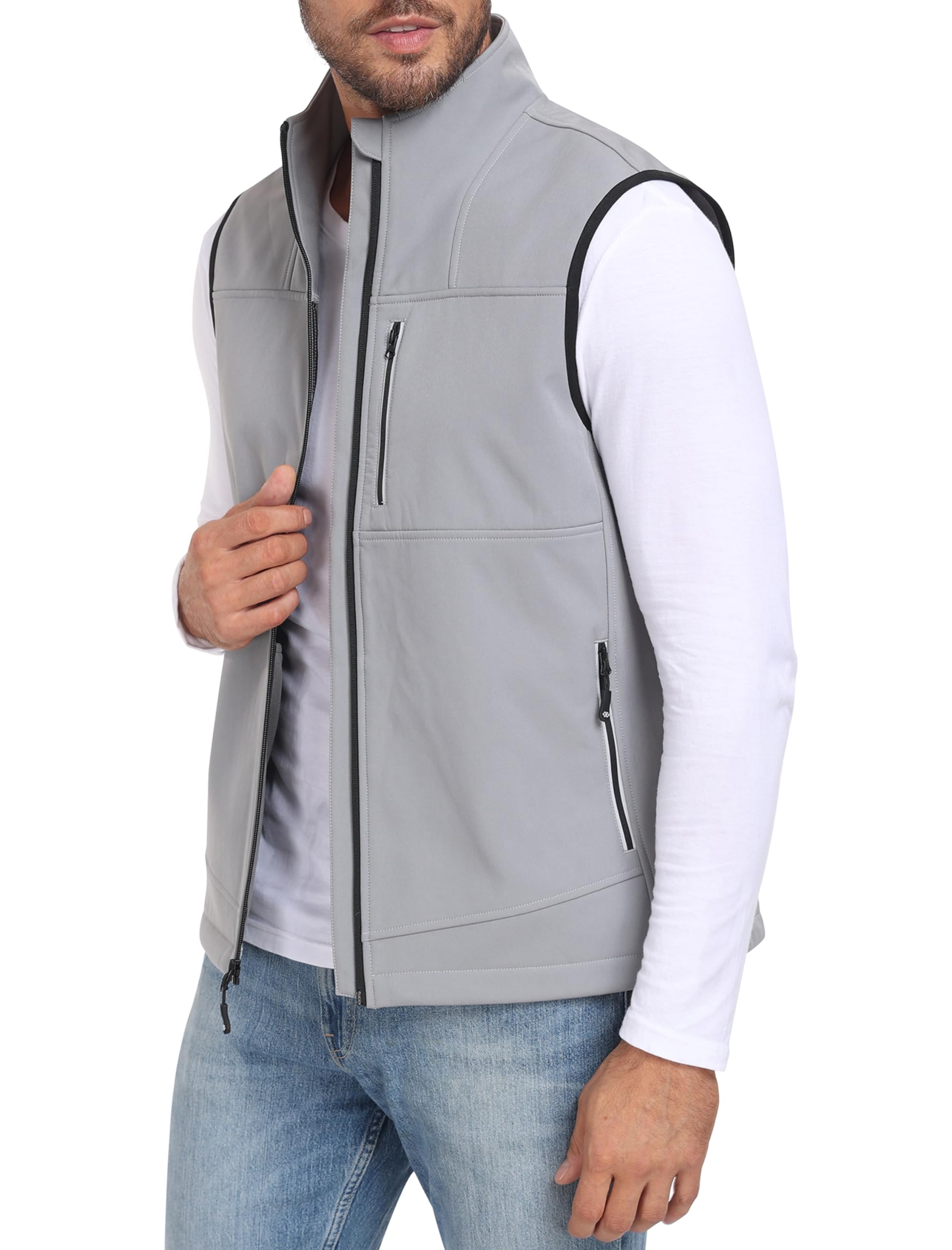 Gilet Moto 33,000ft Giacca Gilet Softshell Da Uomo, Cappotto Senza