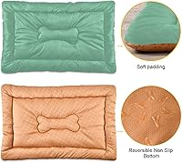 Vista 80 de Dog Bed Mat Soft Comfortable Anti-Slip Bottom Pet Mat Washable Cat Kennel Crate Pad for Small Medium Large Pets 18x24in Hot Pink Beige