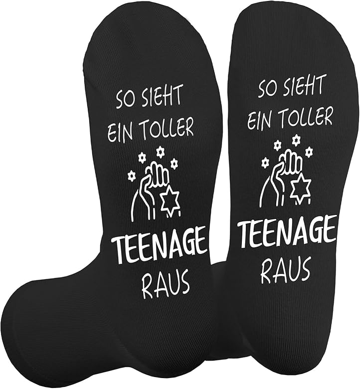 Lustige socken teenager Clearance