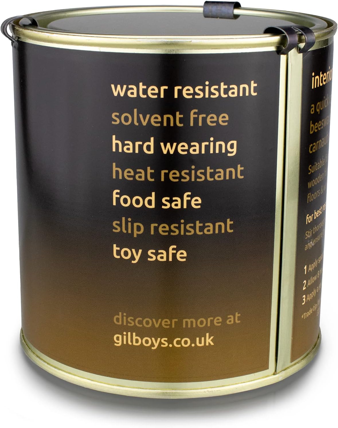 Gilboys Hard Wax Oil - Interior Wood Finish - 500ml - All Natural, Quick Drying, Water & Heat Resistant - Perfect for Sealing & Finishing Kitchen worktops, Stairs, Floors, Doors & Dining Tables…