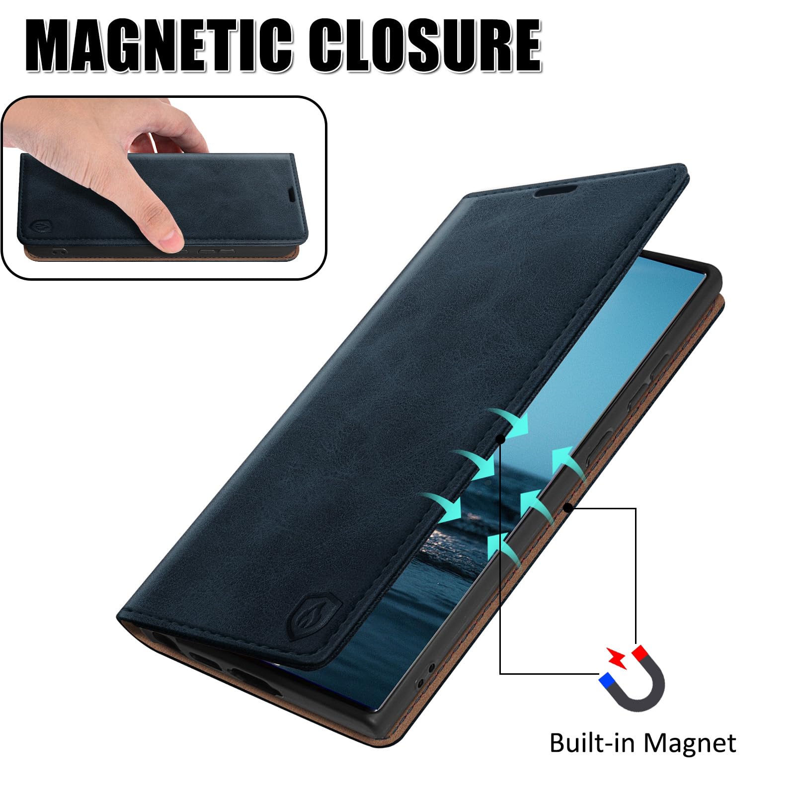 Custodia A Portafoglio Con Cinturino Per Xiaomi Redmi Note 13 4G - Pelle Con Blocco RFID E Supporto - 6
