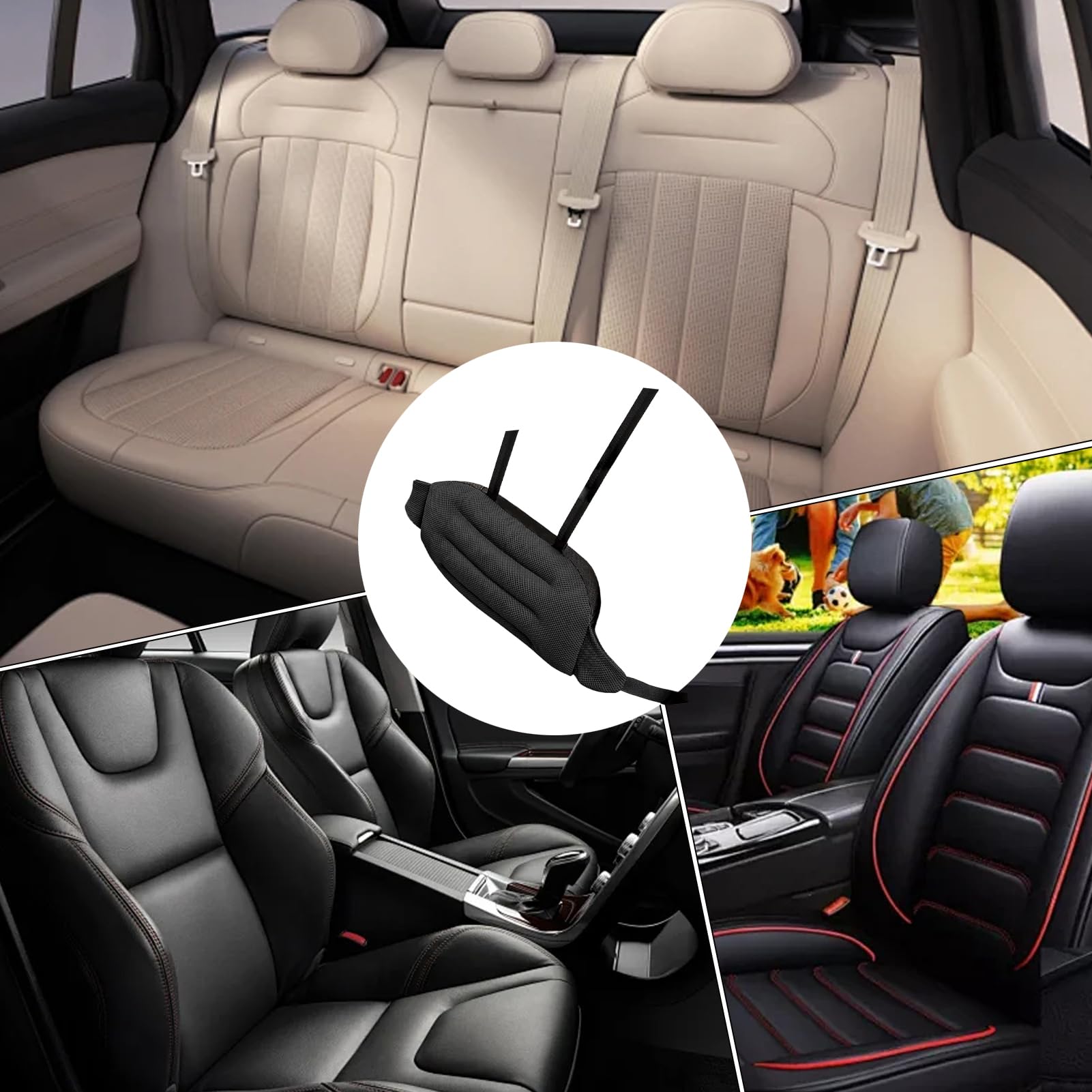 JINGLING Dynamische rugsteun, comfortabel kussen auto, automatisch verstelbaar steunkussen rug en lumbale wervelkolom