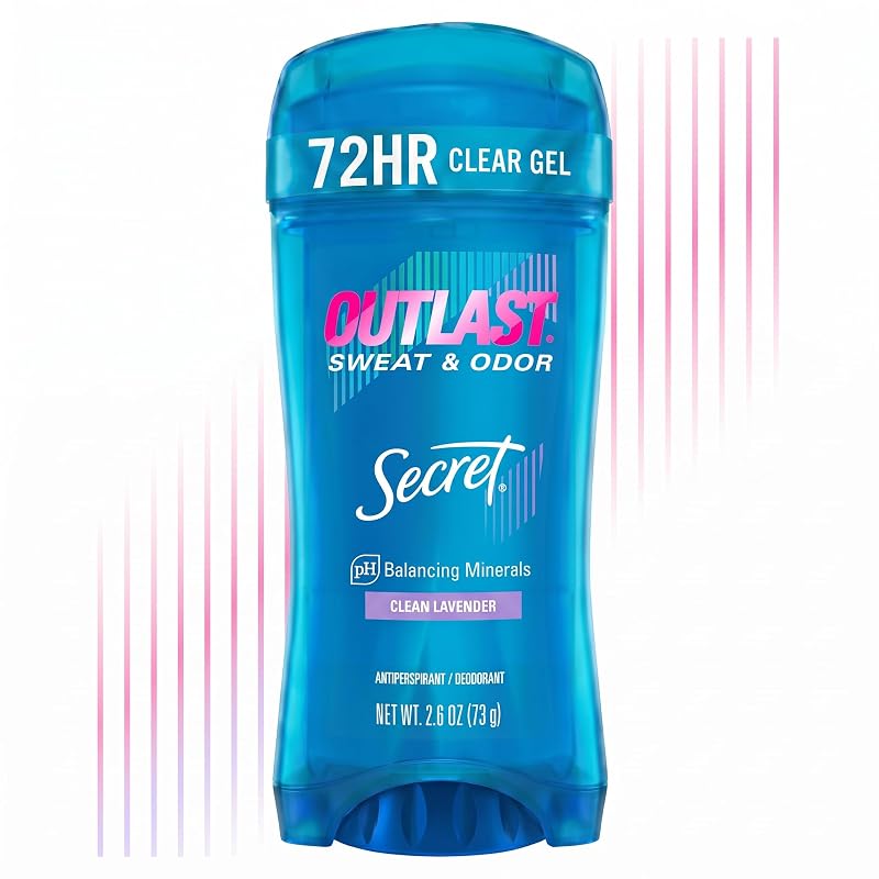 Desodorante antitranspirante em gel Secret Outlast, fragrância Clean Lavender, 74 mL