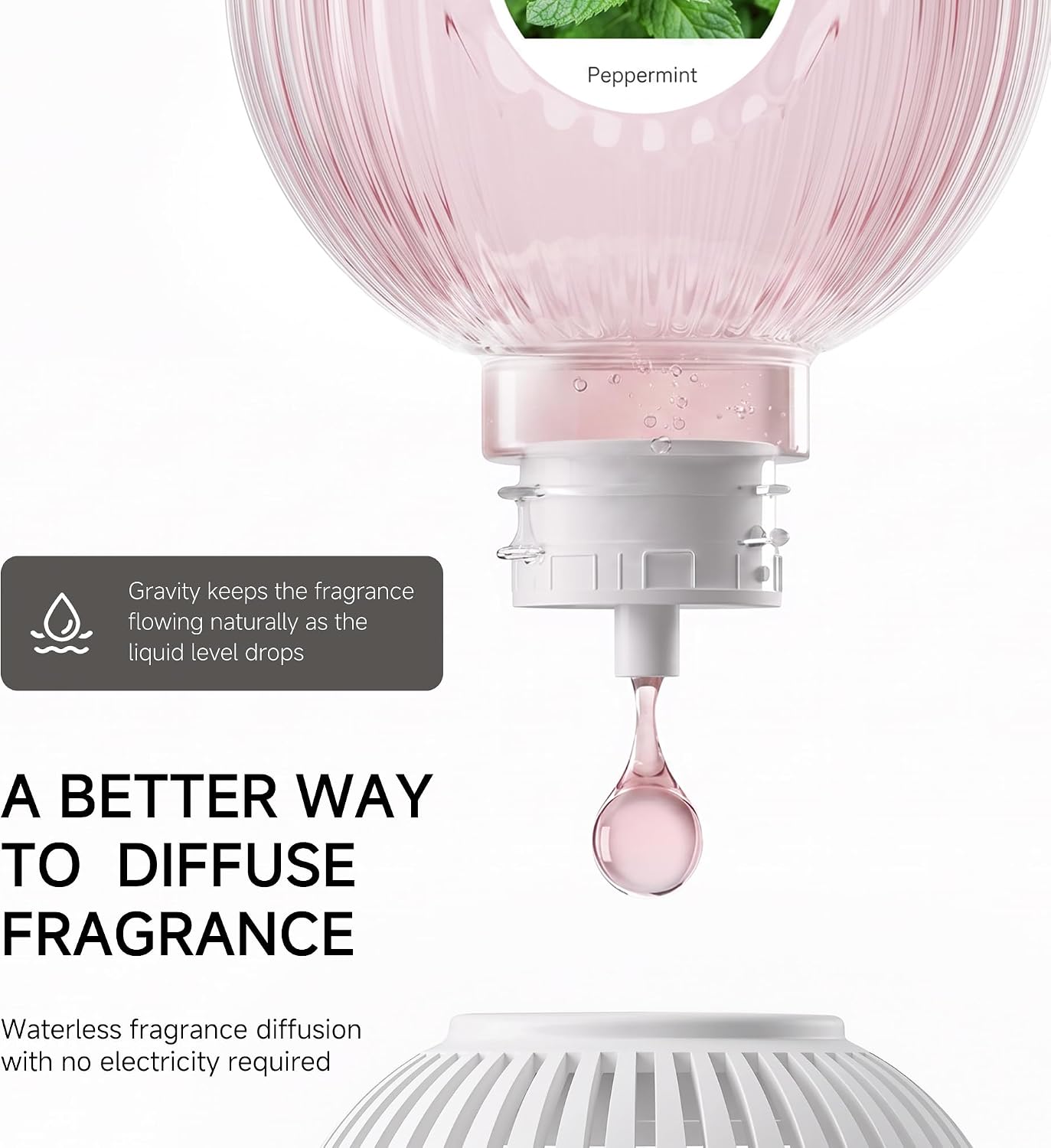 Nimin Waterless Home Fragrance Diffuser, 350ml, Subtle Gardenia Scent