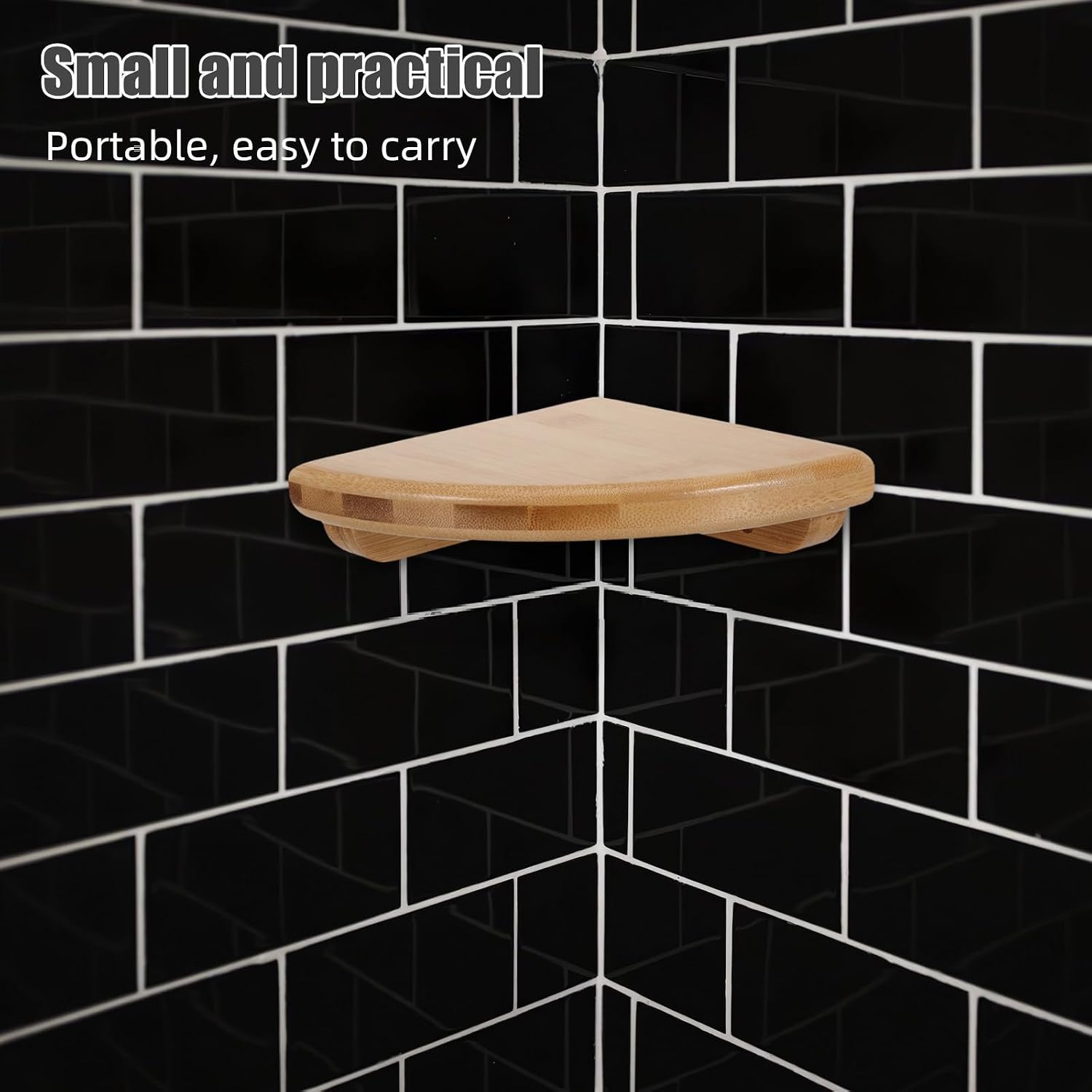 Wall Mounted Corner Shelf, Natural Nan Shape, Space-Saving Storage Solution for Small Spaces and Busy Households, Rustic and Modern Style, 15x15x4cm