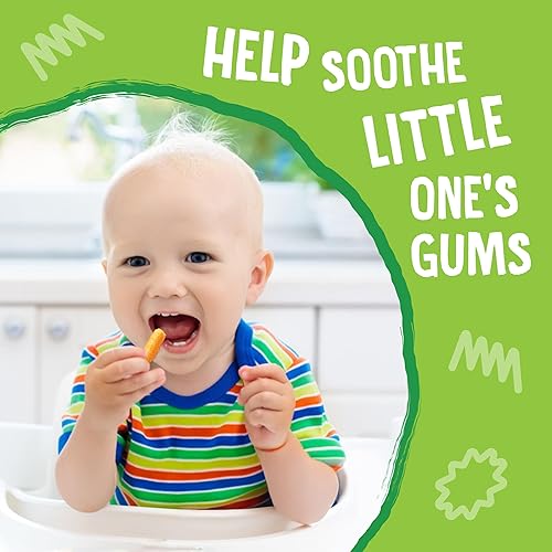 Miniatura 4 de Earth's Best Alimento orgánico para bebés, aperitivo de dentición disoluble para bebés de 6 meses en adelante, palitos crujientes de verduras del