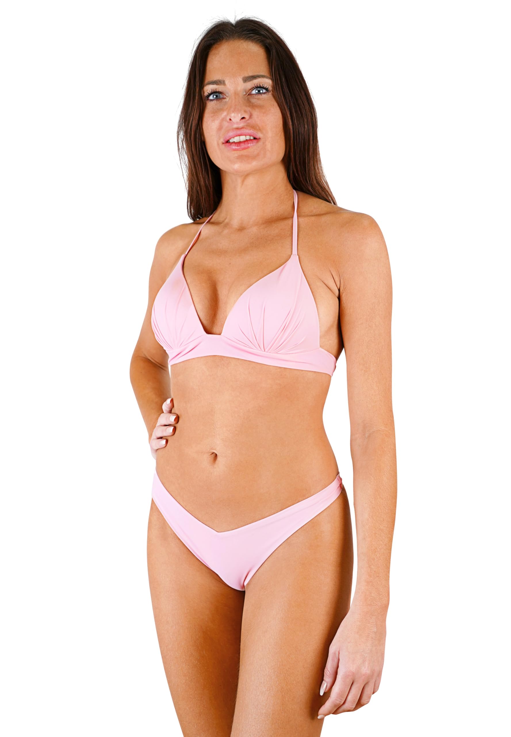 my sexy bikini - Romana - Maillot de Bain Femme Tanga Bikini brésilien Noir Blanc Bleu Vert Rose Gold