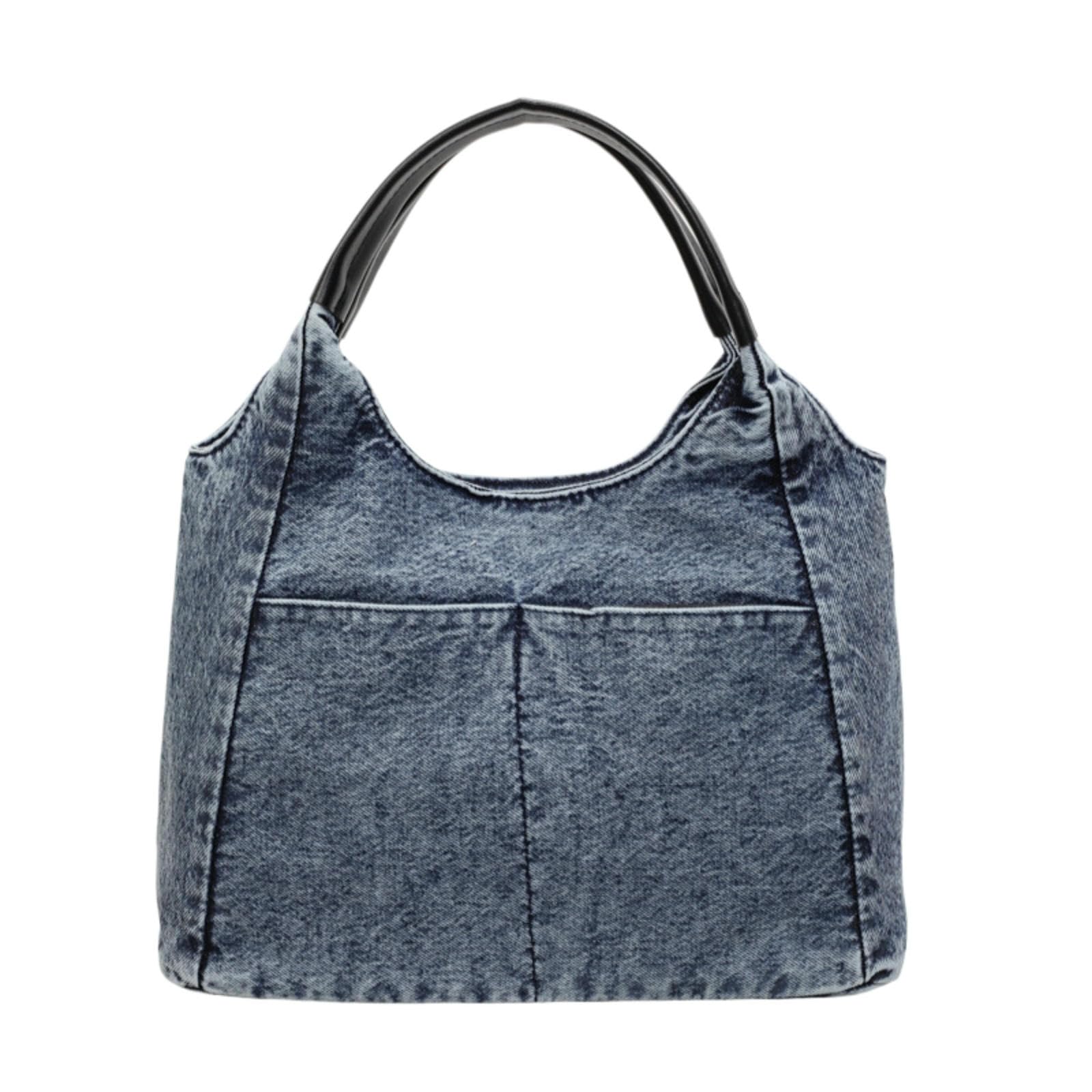 Bolso de vaquero azul informal y moderno con amplio espacio interior para mujer