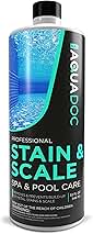 Spa Stain and Scale Control for Hot Tubs, Scale Metal & Stain Control for Hot Tubs, Prevent & Remove Stains in Hot Tubs with Our Hot Tub Water Softener & Spa Descaler Chemical | AquaDoc 32oz
