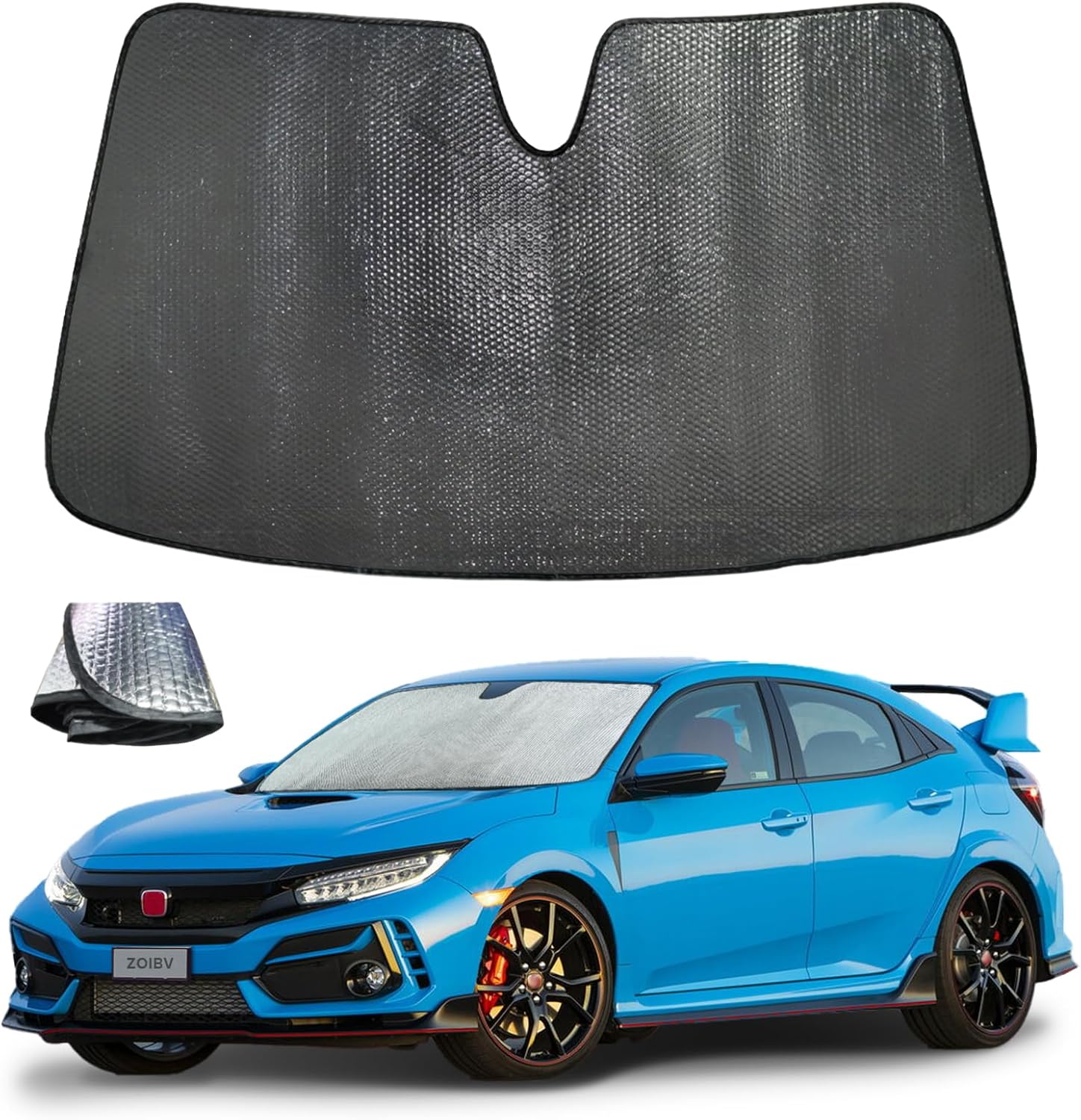 Windshield Sun Shade for 2016-2021 - 5-Layer Bubble Foldable Front Window Shade Sun Visor Accessories - Blocks Heat & UV Rays​​