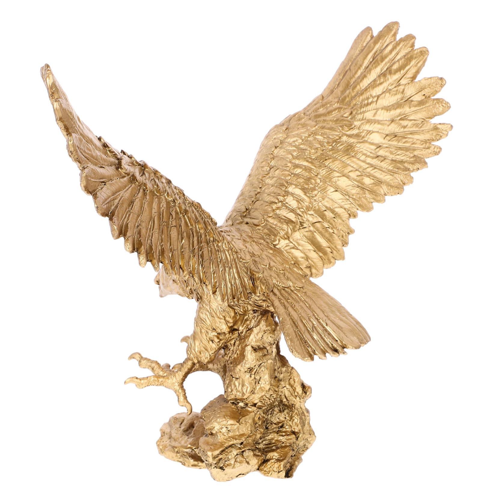 Figurine aigle résine dorée : une sculpture inspirante pour votre espace de travail