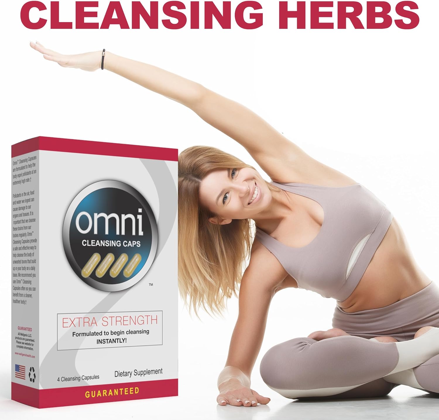 Wellgenix Omni Herbal Cleanse Detox Capsules: Fast Acting, Extra Strength Detox Cleanse for Whole Body, Flush Your System with Detoxifying Capsules, 4 Count (2)