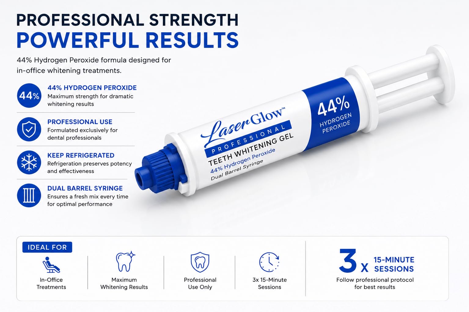 Amazon.com: Professional Teeth Whitening Gel 44% Hydrogen Peroxide