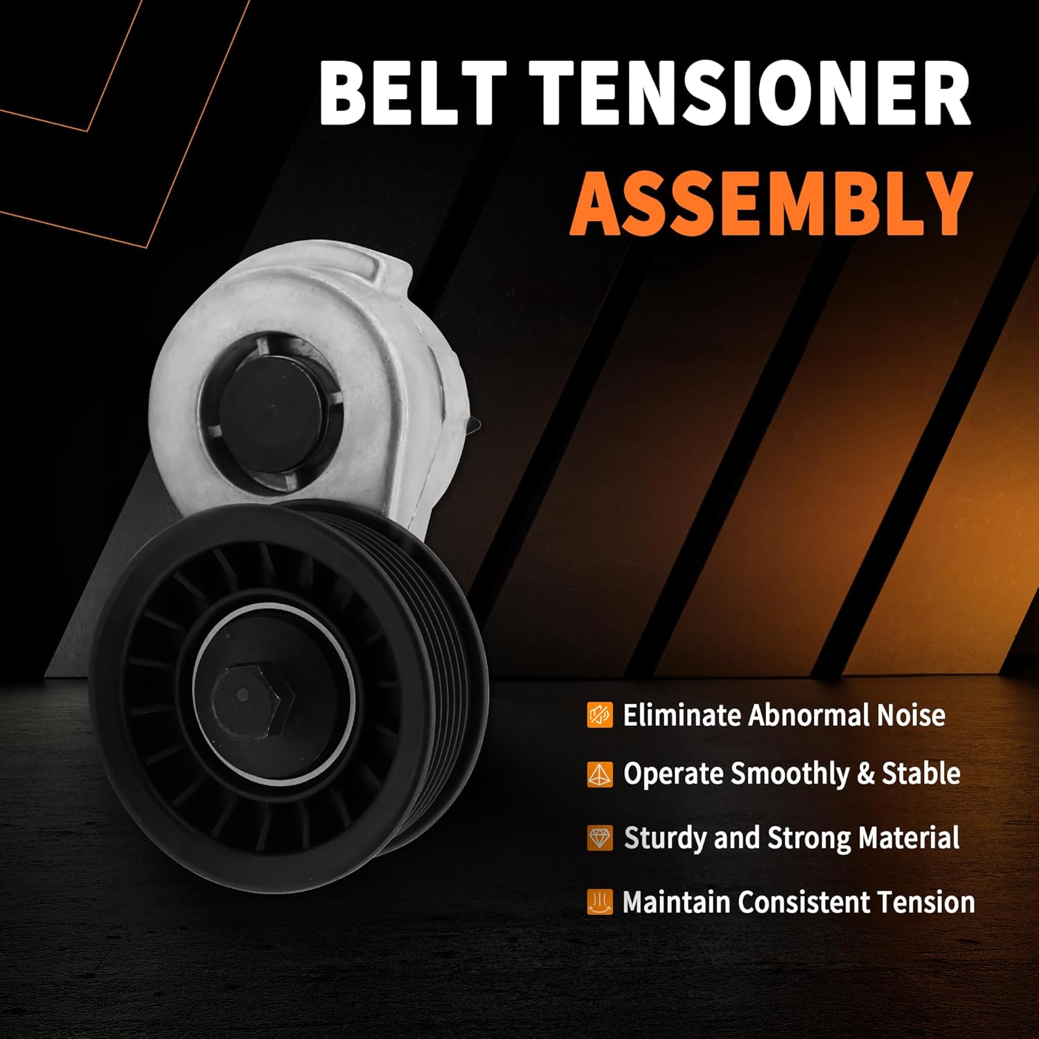 Serpentine Belt Tensioner Kit Compatible with 1992-2003 Dodge Ram 1500/2500/3500, Dakota, Durango, D150/W150, for 3.9L/5.2L/5.9L Engine, Replace 90k-38116