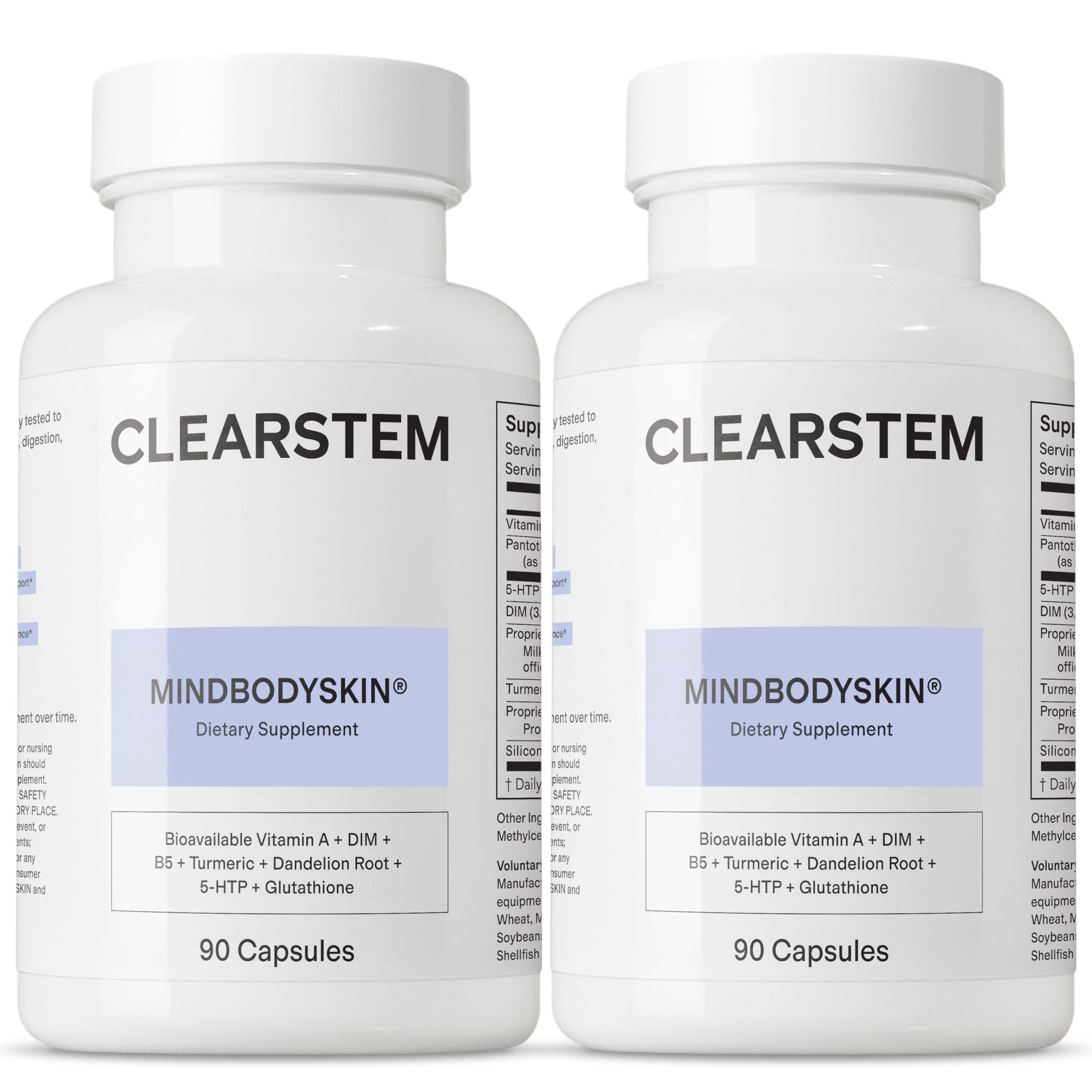 CLEARSTEM - MINDBODYSKIN Hormonal Acne Supplement - 60 Servings, 180  Capsules | eBay