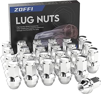 ZOFFI 24pcs M14x2.0 One-Piece Chrome OEM Factory Style Large Acorn Seat Lug Nuts Replacement for 2003-2014 Ford F150 Expedition Lincoln Navigator Factory Wheels