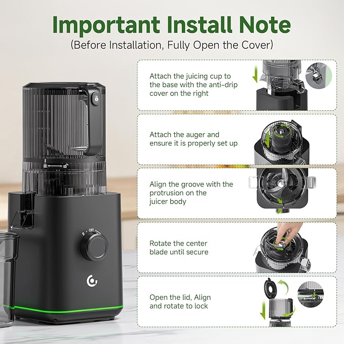 Extractor de Jugos Prensado Frío 3 en 1 Boca Ancha 600W 120V miniatura 9