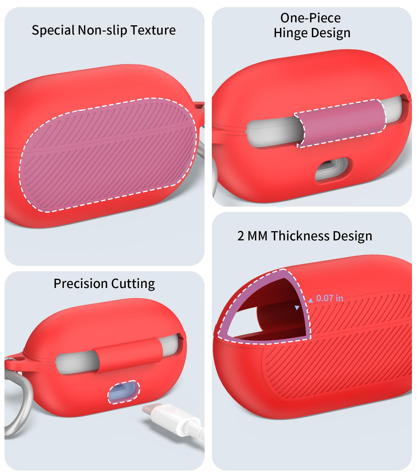 Funda para Beats Solo Buds (2024) con kit de limpiador, funda protectora de silicona suave a prueba de golpes compatible con Beats Solo Buds, funda de carga inalámbrica para auriculares con