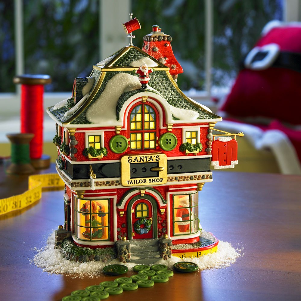Dept56 ノースポールシリーズ サンタクロース夫妻の家 ライト ハウス 陶器 Amazon.com: Department 56 House ROUTE 1 NP HOME MR & MRS