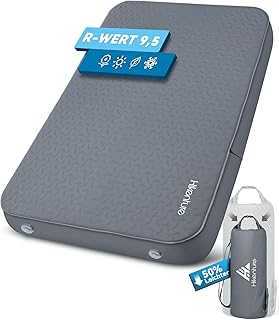 HIKENTURE Extra Dicke selbstaufblasende Isomatte, Comfort Plus Campingmatratze mit Pumpsack, aufblasbare schaumisolierte Campingunterlage