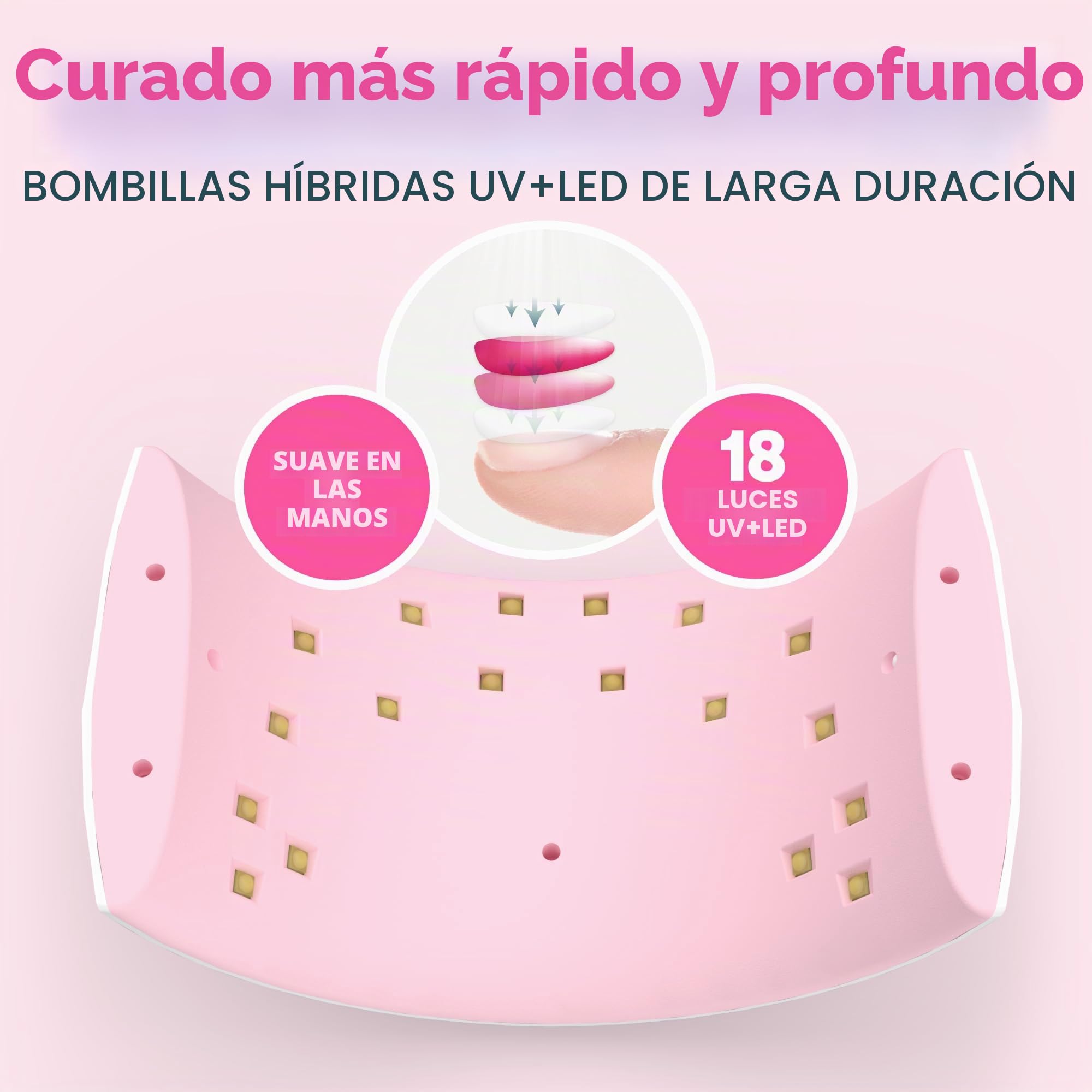 Secador de uñas LED UV SUNUV, lámpara de para uñas de gel, lámpara UV LED de uñas de 30s/60s, temporizador de infrarrojos, para manicura y pedicura, para manicura y salón de belleza