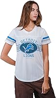 Vista 39 de Ultra Game Women's NFL Official Soft Mesh Varsity Stripe T-Shirt Blanco