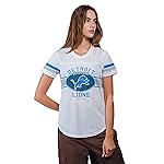 Ultra Game NFL Official Women\'s Super Soft Mesh Jersey T-Shirt, Detroit Lions, White, X-Large