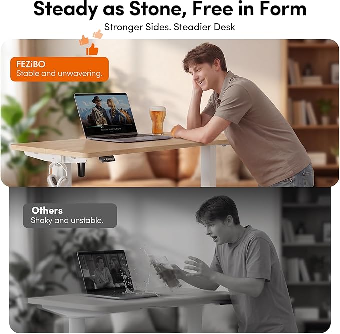 Escritorio Ajustable Electrico Standing Desk 121x60 cm Maple miniatura 6