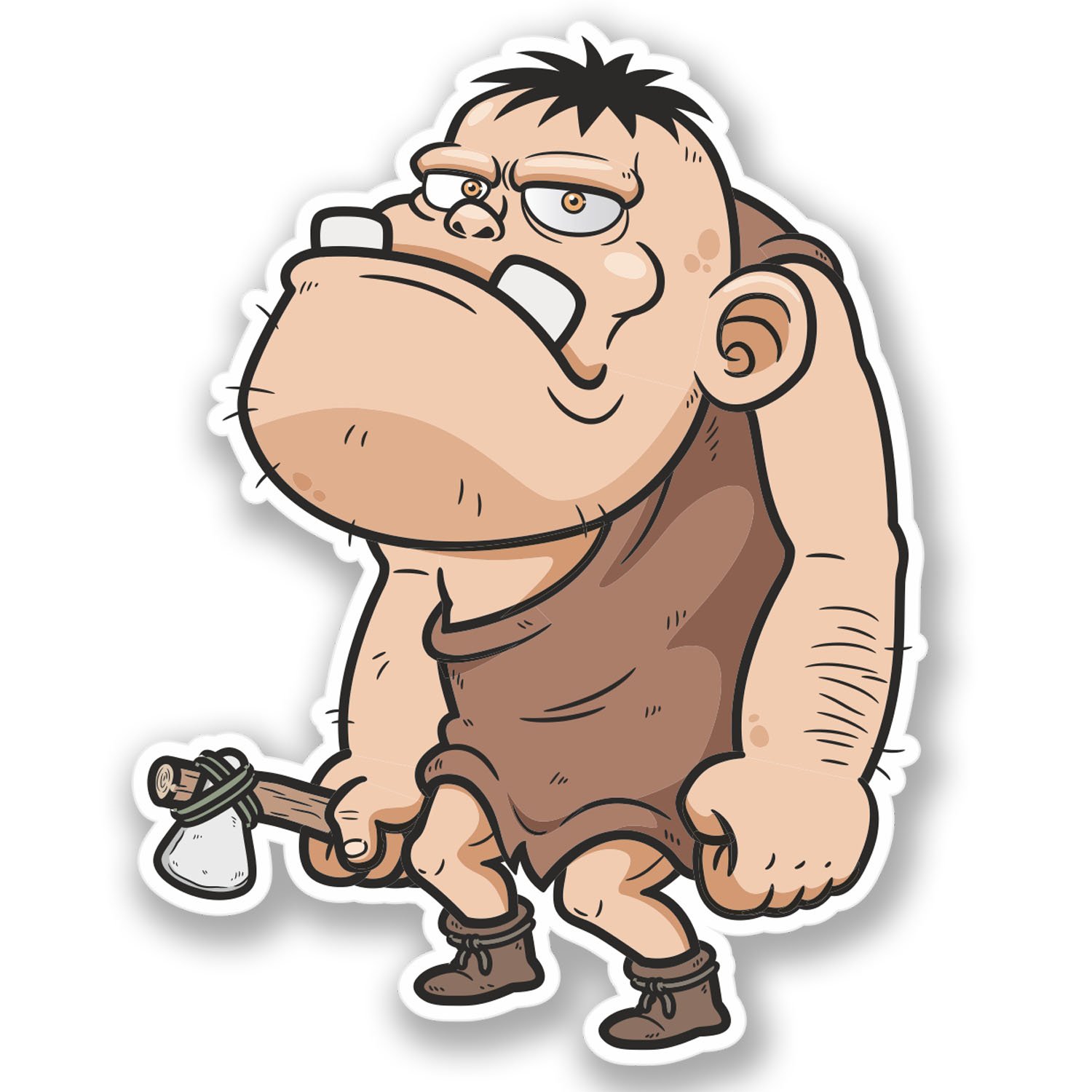 Destinationvinyl Multi 2 X Cave Man Neanderthal Sticker Car Bike Bike Laptop Decal Dad Brother #4227 (7.7Cm Wide X 10Cm Tall)