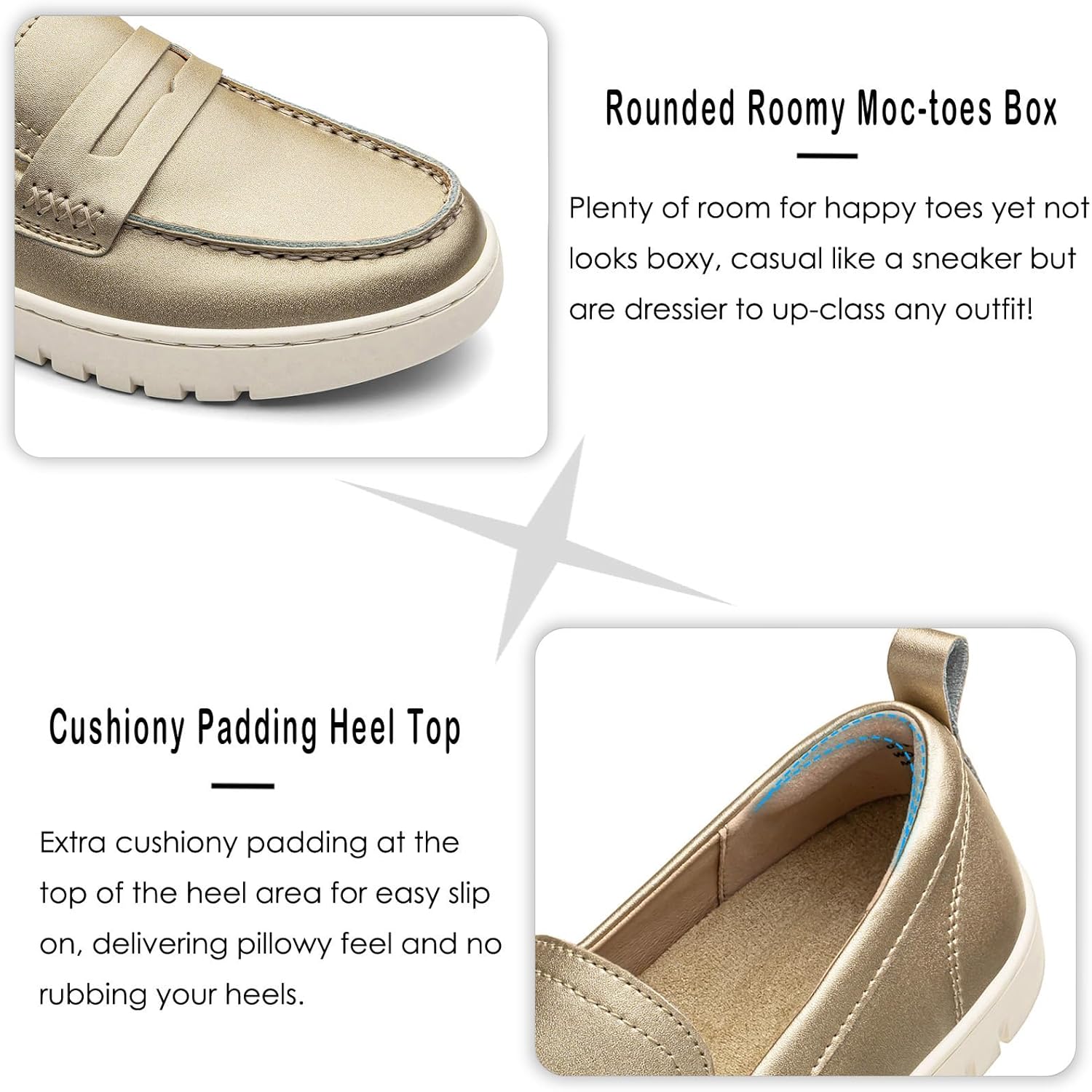 KORDAL Women's Comfortable Classic Penny Loafers Leather Sneakers Casual Slip On Dress Shoes Office Work Everyday Walking Flats Driving Shoes for Women - Image 6