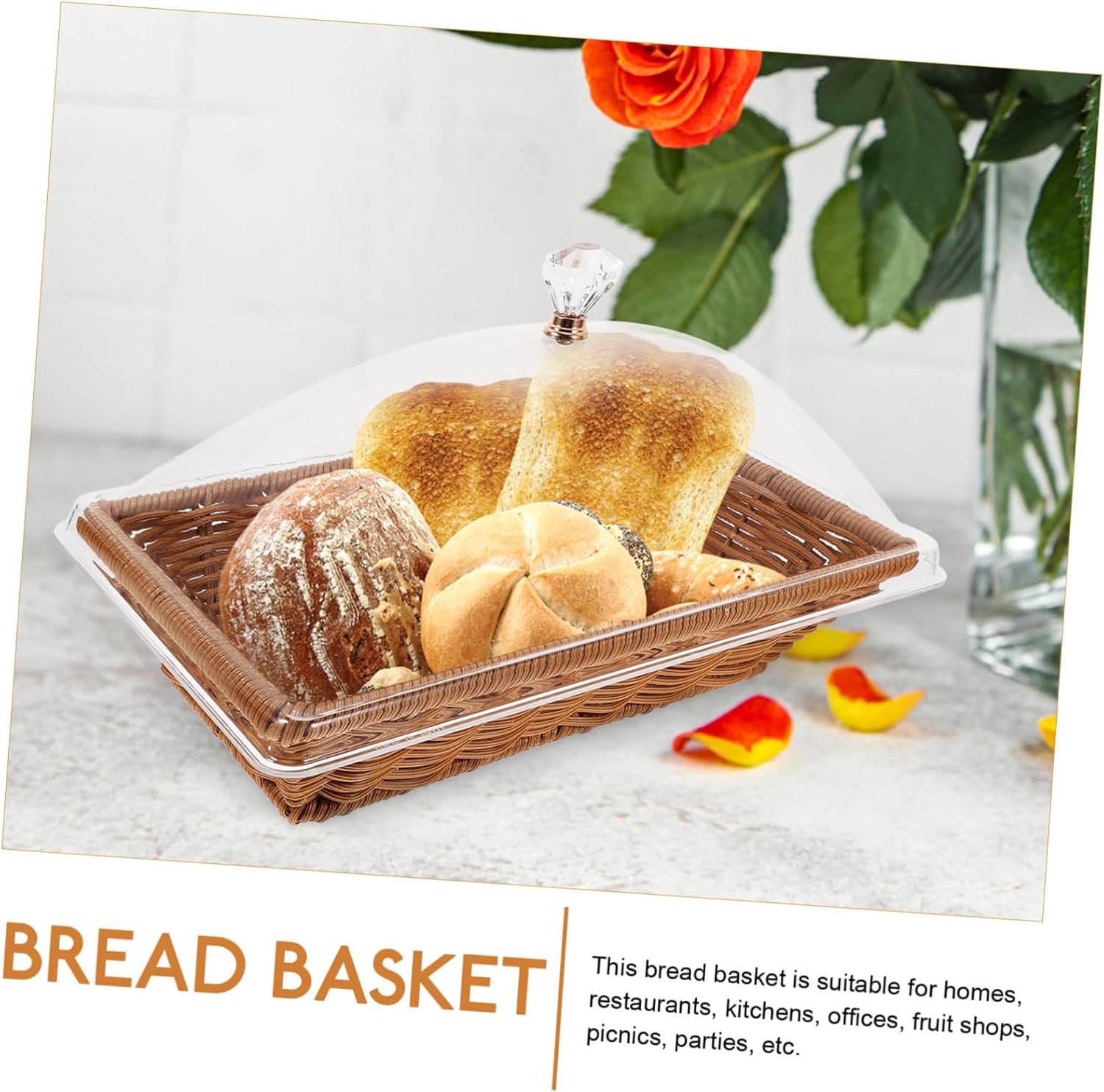 ティーカラーブレッドバスケットフルーツサービングトレイ食品収納バスケット丸いエッジパーティーフードトレイ 収納