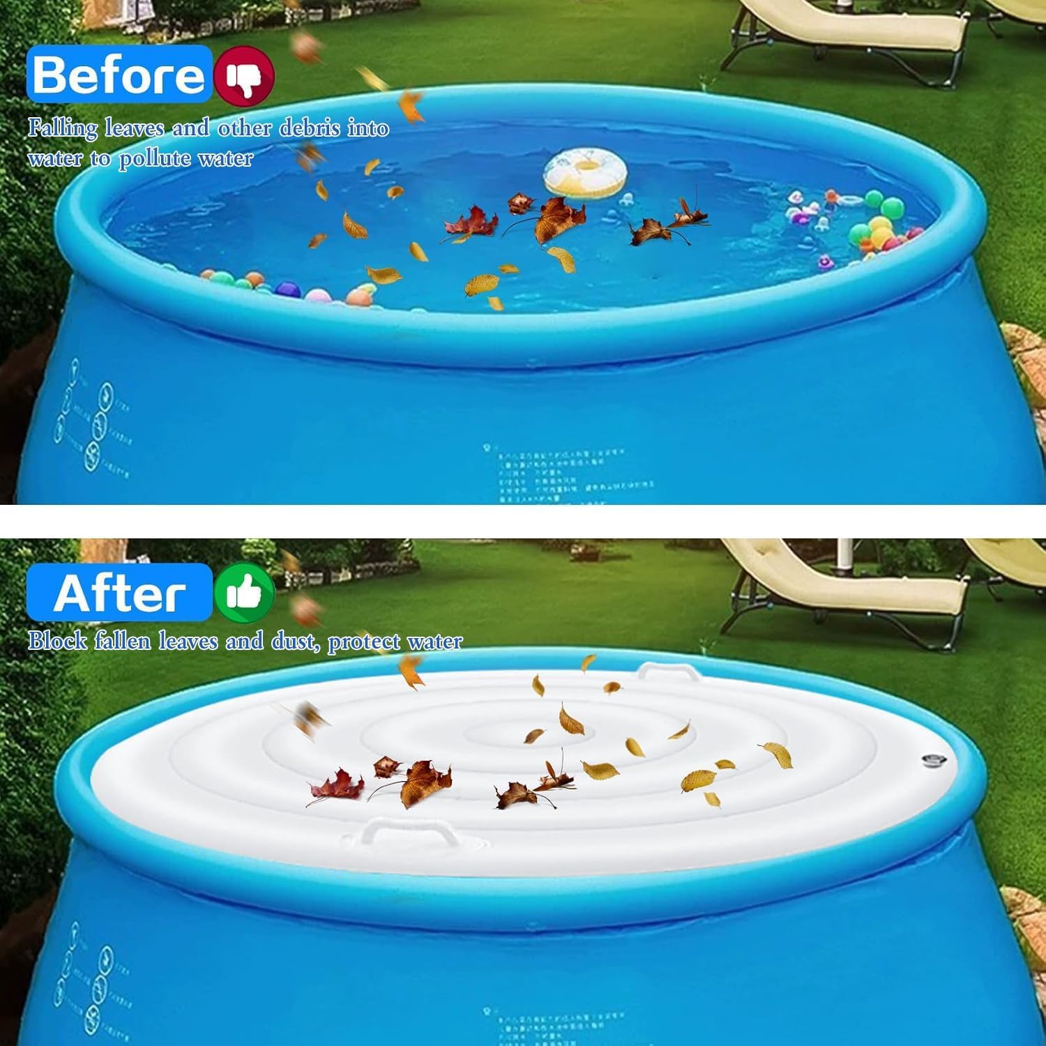162CM Aufblasbare Abdeckung Whirlpool,Aufblasbare Poolabdeckung Mit 2 Handhaben,Verdicken Thermoabdeckung,Aufblasbarer Whirlpool FüR Den AußEnbereich Whirlpool ZubehöR(Style 3)
