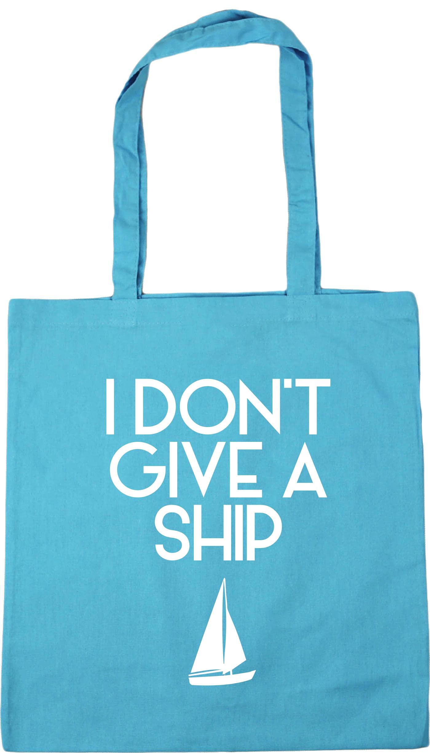 Hippowarehouse I Don't Give a Ship Tote Shopping Gym Beach Bag 42cm x38cm, 10 litres