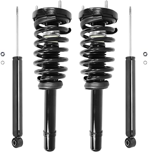 Miniatura 1 de Unity 4-11560-259810-001 Conjunto completo de puntal de 4 ruedas delanteras y traseras con kit de amortiguador de gas