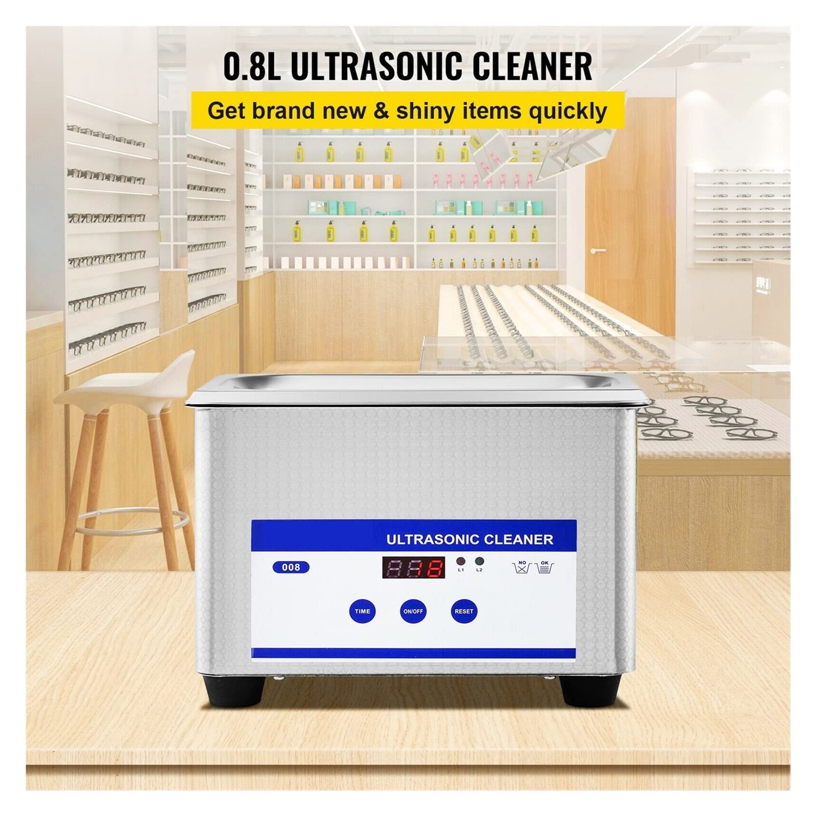 Urządzenie do czyszczenia ultradźwiękowego 800 ml ultradźwiękowa czystsza pralka przenośna 35W Mini zmywarka Lawe-Dishes Bath Sonic dla urządzeń domowych