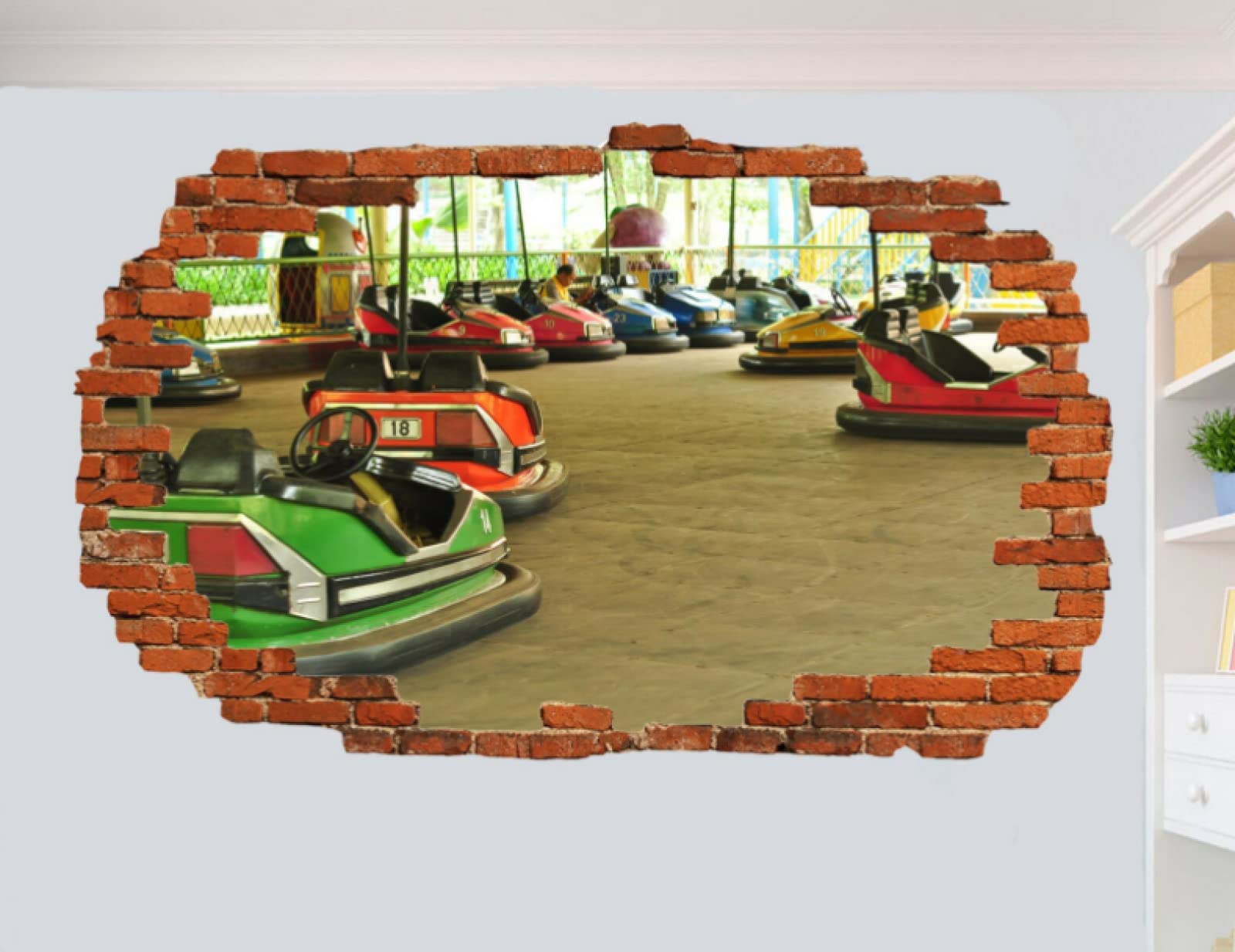 FUNFAIR Ground DODGEMS Wall Stickers 3D Art Poster Mural Decal Decor