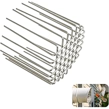 Gutter Guard 304 Stainless Steel Downspout Strainer 1 Pack, 5.0" Dia 4.72" H Fits 3.0"-4.9" Large Pipe, Rigid Anti-Clog Drain Cover, Spring Fit Rodent Screen Dryer Vent PVC Exhaust Commercial Drain
