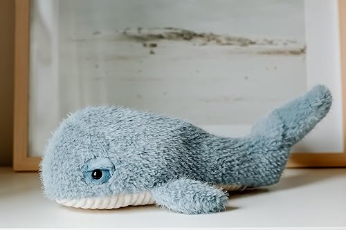 Miniatura 3 de The Petting Zoo Peluche de ballena, regalos para niños, animales marinos Fuzzlez, juguete de peluche de ballena, 15 pulgadas