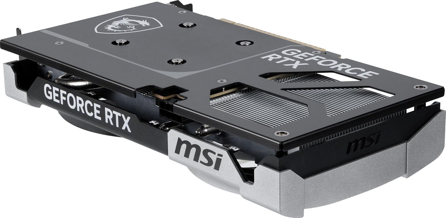 MSI NVIDIA GeForce RTX 5060 Ti 16G Shadow 2X OC Graphics Card - 16GB GDDR7 (28 GB/s /192 Bits), PCIe 5.0 - Dual Fan (2 x STORMFORCE Fans), HDMI 2.1b, DisplayPort 2.1b