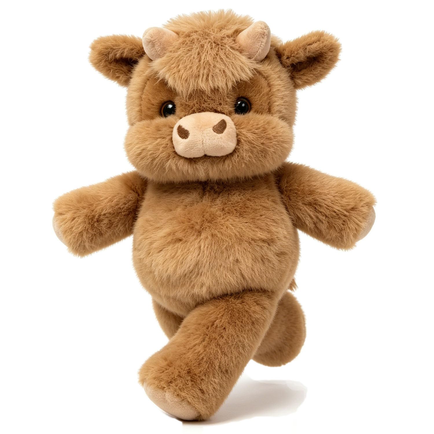 YURNB Running Plushies Highland Cow, Calf Plush Toy, 45CM, Stuffed Animal, Gifts for Mom, Girlfriend, Soft Stuffed Plush Toy, Baby Shower Decorations (Brown,45cm)