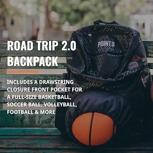 Miniatura 5 de POINT3 NBA - Mochilas de baloncesto Road Trip 2.0, bolsa oficial de la NBA con cordón para baloncesto, fútbol y más