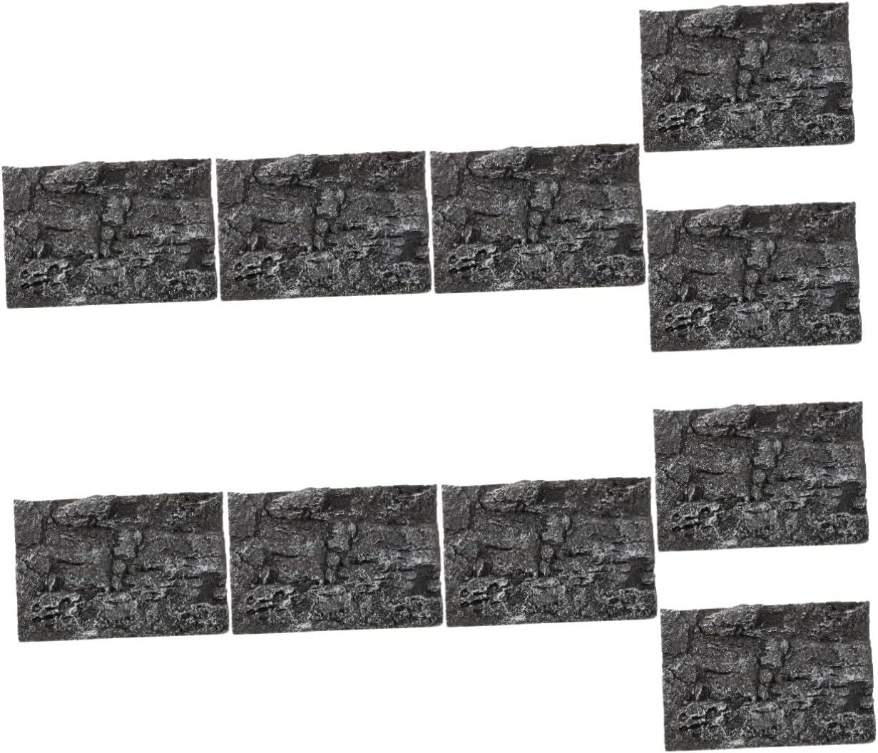 BESPORTBLE 10pcs Reptile Tank Background Board Realistic Aquarium Decor for Reptile Habitat Easy to Cut Lifelike Design for Tortoise and Lizard Tanks No Smell Splicing
