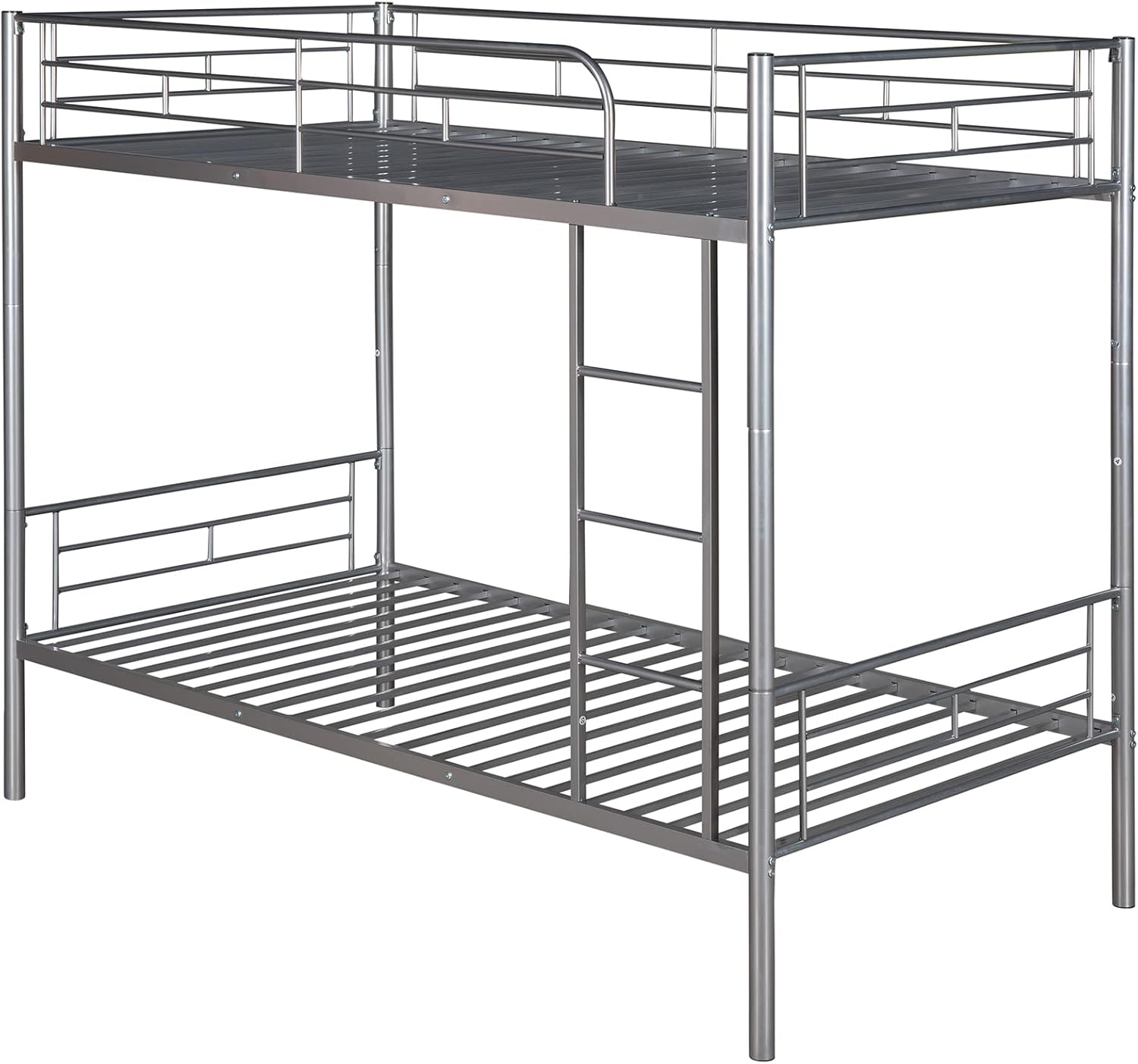 Harper & Bright Designs Twin Over Twin Metal Bunk Bed (Silver)
