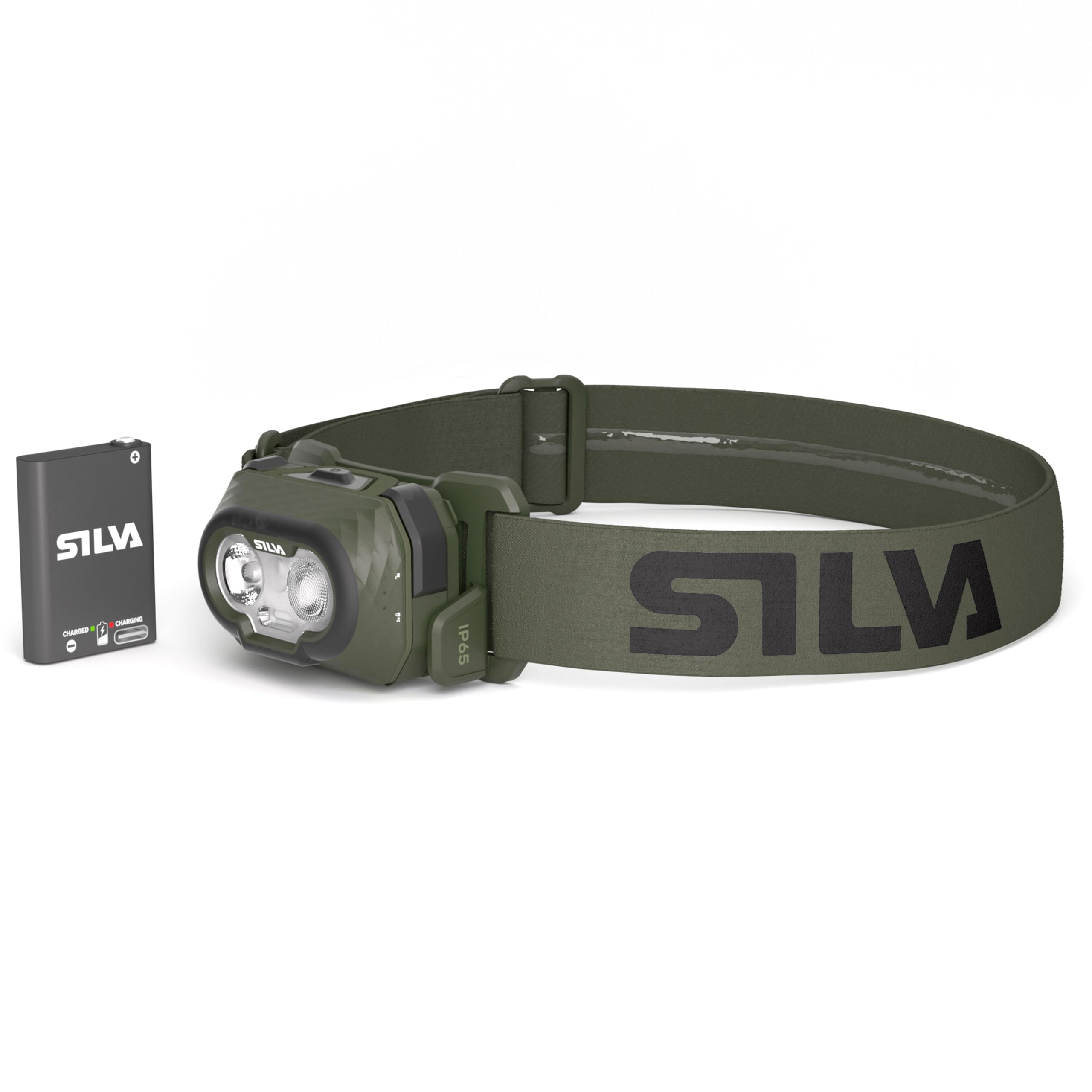 Silva Stirnlampe LED Wiederaufladbar USB C - Discover Hybrid - 500 Lumen Stirnlampe Rotlicht - 3 Helligkeitsstufen - Weiß, Orange & Rot LED Kopflampe - Kopflampe Aufladbar