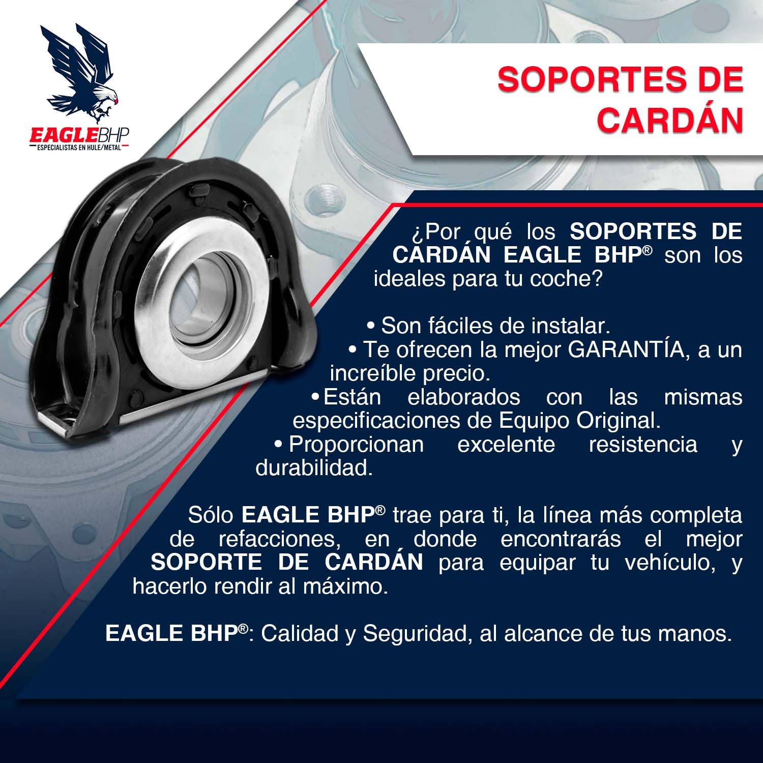 EAGLE Soporte Cardán Central Compatible con INTERNATIONAL 2674 de 1979 a  2002 : Amazon.com.mx: Electrónicos